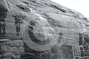 Rock scored by a receding glacier.