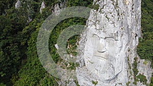 Rock sculpture of Decebalus