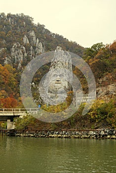 Rock sculpture of Decebalus