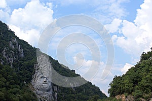 Rock sculpture of Decebalus Rex Romania