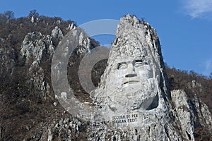Rock sculpture of Decebalus, Romania