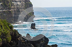 Rock in the sea. Bali, Indonesia