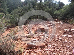 Rock Sediment in a dry river bed