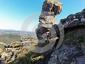 Rock shaped like an arm, located in the TrÃÂªs Barras region. photo