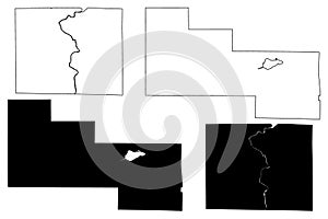 Rock and Shawano Shawanaw County, State of Wisconsin U.S. county, United States of America, US map vector illustration, photo