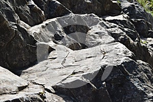 Rock shelf, Mendip hills.