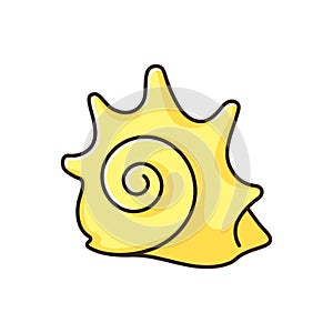 Rock shell yellow RGB color icon