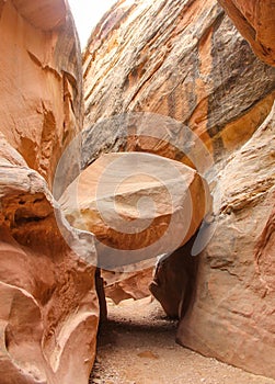 Rock in slot canyon
