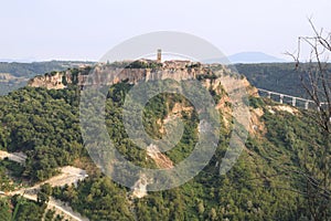 The rock spur of Civita Castellana in Lazio - Italy