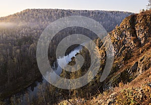 Rock `St. John`s Wort` over the river Berd near Novosibirsk 3