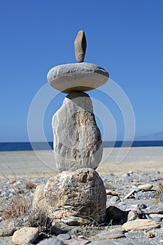 rock stack on a beach