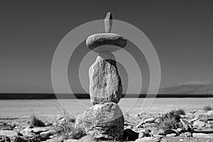 rock stack on a beach