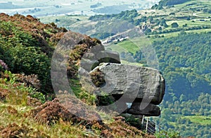 Rock Stack on Hillside, Derbyshire Peak District