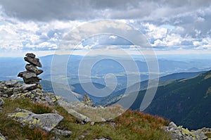 Skalný komín v Nízkych Tatrách