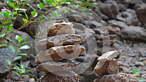 Rock stack near the ancient castle