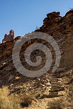 Rock Staircase Climbs Up Syncline Loop Trail