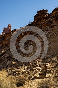 Rock Staircase Climbs Up Syncline Loop Trail photo