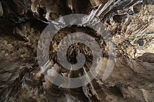 Rock stalagmit on the cave