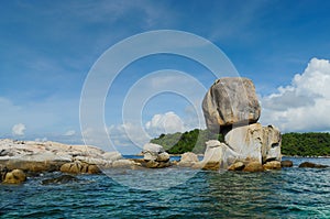 Rock stand over the base rock