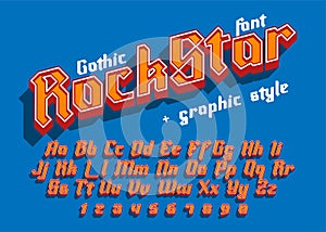 Rock Star - decorative font with graphic style