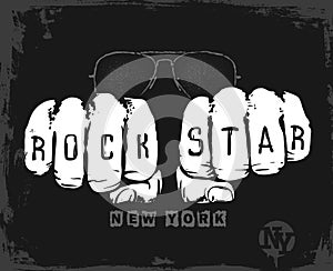 Rock star graphic design , vector illustration t-shirt print