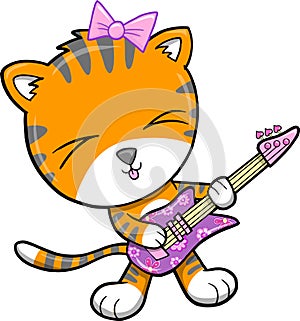 Rock Star Tiger Vector Illustration