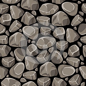 Rock Stone Seamless Pattern