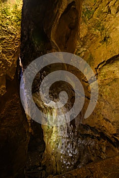 Rock stone texture inside the cave