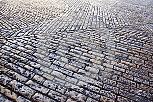 Rock street in old city in Jerusalem