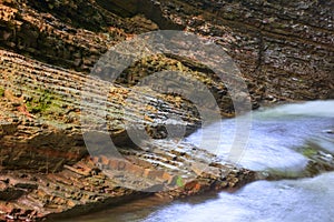 Rock structure destroyed by water, natural background