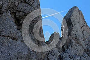 Rock structure near Via ferrata GroÃÆÃÂ¸er Feistringstein 1836 m photo