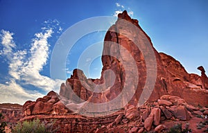 Rock Tower Park Avenue Section Arches National Park Moab Utah