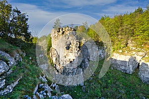 Rock towers on Drevenik during spring morning