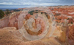 Rock towers Hoodoos in National Park Bryce Canyon, USA