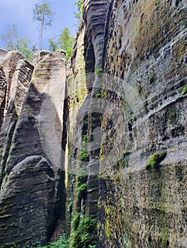 The rock towers in the the largest rock labyrinth