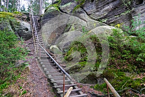 rock town in Adrspach, Czech Republic