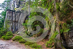 rock town in Adrspach, Czech Republic