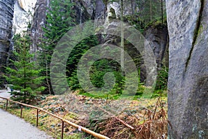 rock town in Adrspach, Czech Republic