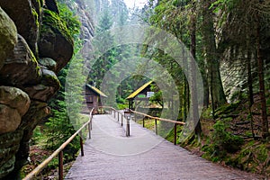 rock town in Adrspach, Czech Republic