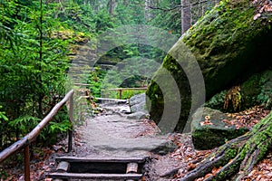 rock town in Adrspach, Czech Republic