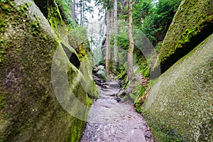 rock town in Adrspach, Czech Republic