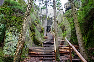 rock town in Adrspach, Czech Republic