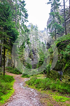 rock town in Adrspach, Czech Republic