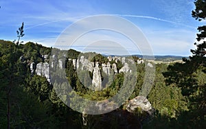 Rock town in the Bohemian Paradise in the Czech Republic