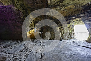 The rock tunnel of the famous Bock