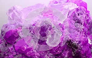 Rock with valuable fucsia mineral just found by geologist photo