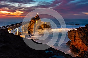 Rock of the Virgin Mary in Biarritz, France