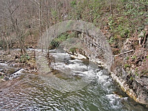 Rock Wall along Whitetop Laurel Creek