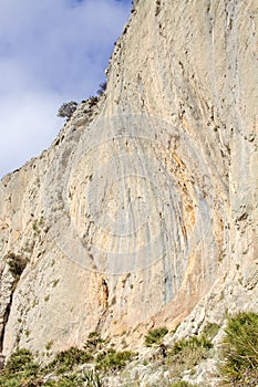 Rock wall in Bernia mountains