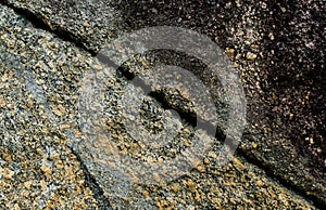 Rock wall fissure texture photo